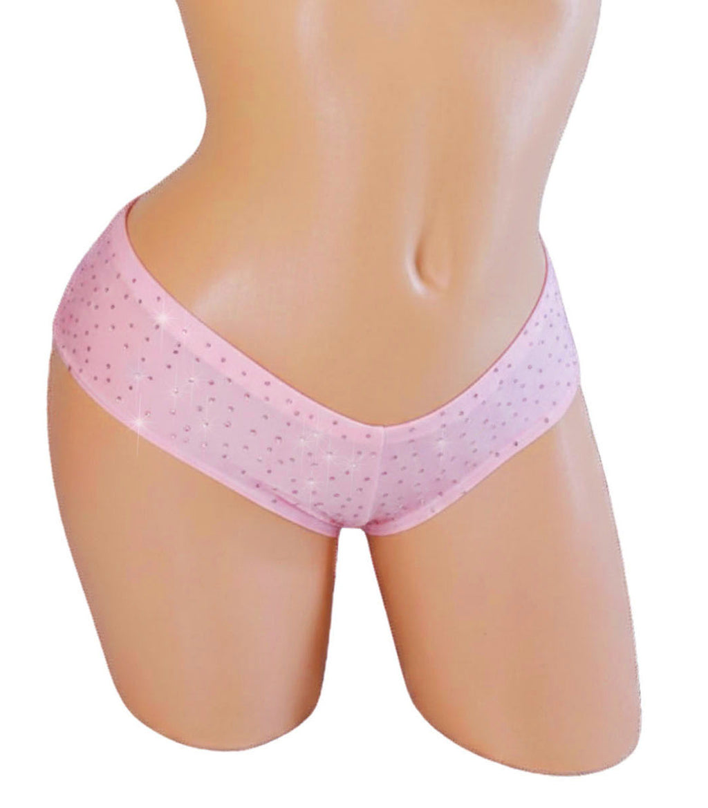 Bedazzeled rhinestone Baby pink shorts 