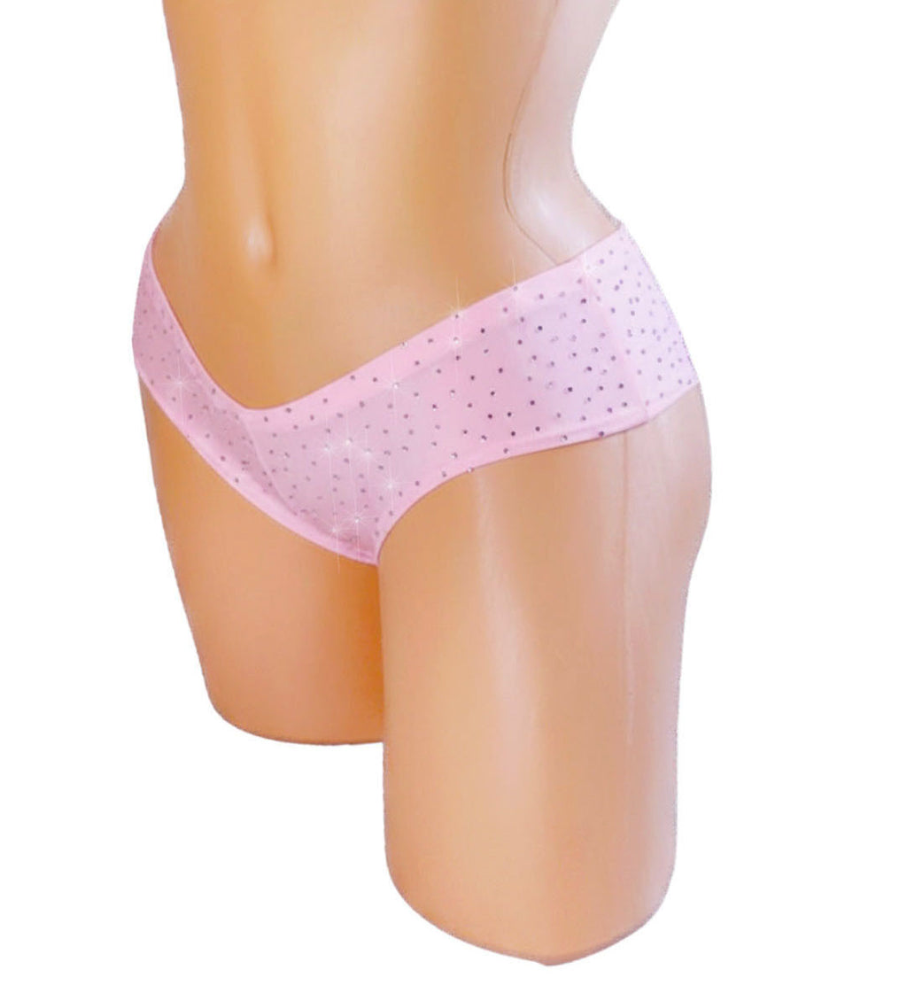 Bedazzeled rhinestone Baby pink shorts 