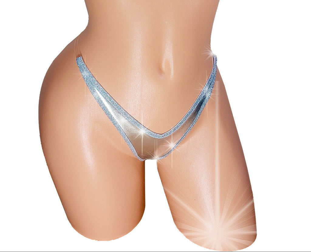 A two-piece metallic silver bikini set displayed on a beige female mannequin torso against a plain white background.