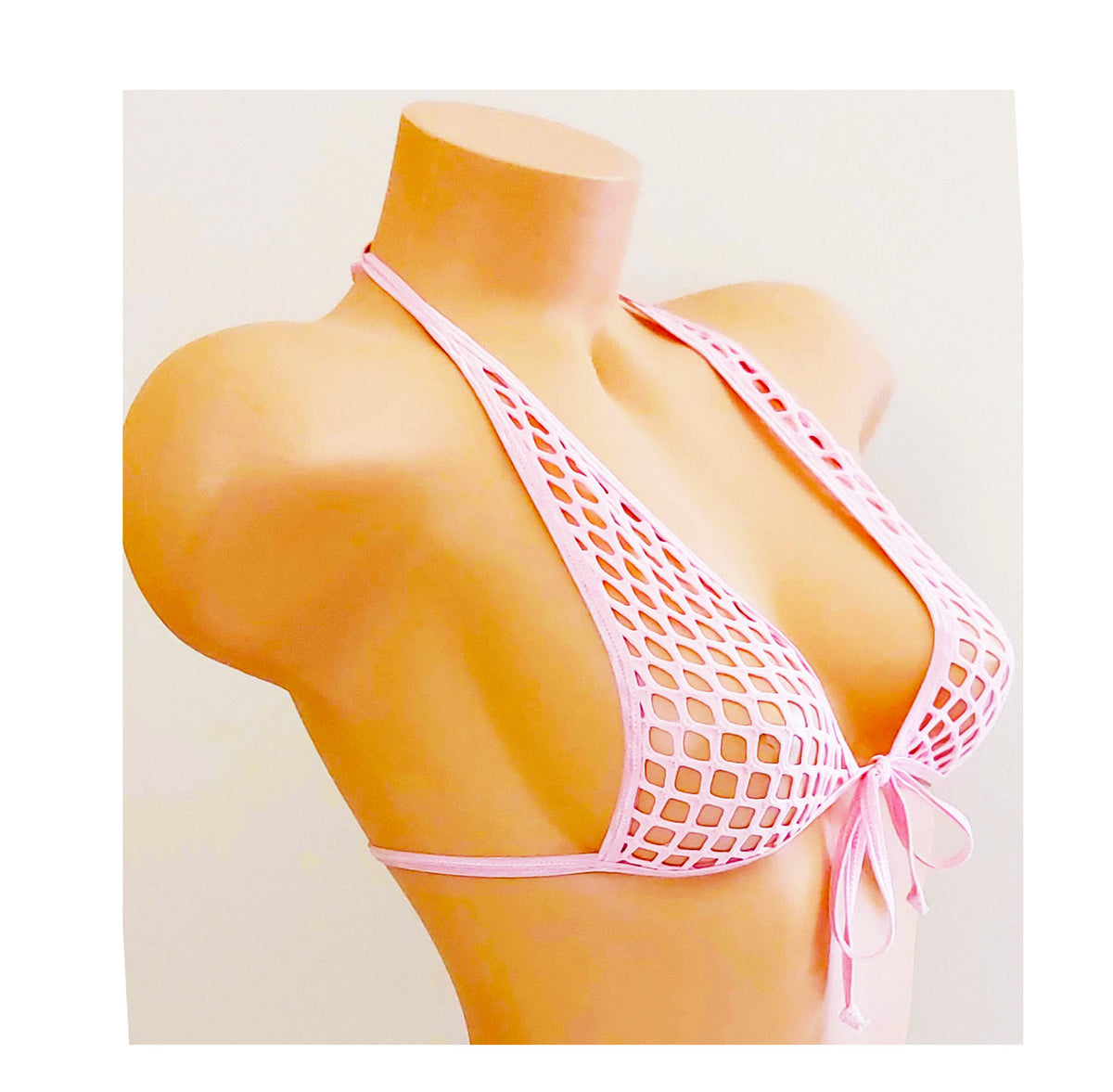 Roxy Top - Fishnet Baby Pink