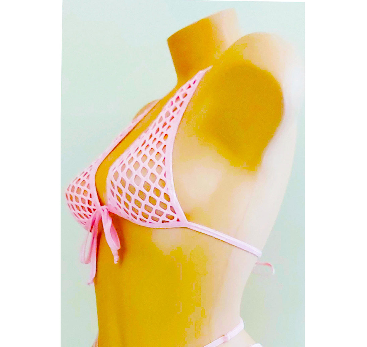 Roxy Top - Fishnet Baby Pink